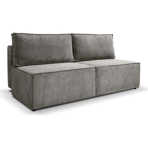 Sofa, Schlafsofa mit Bettzeugfach COMPI Silber (1/5)