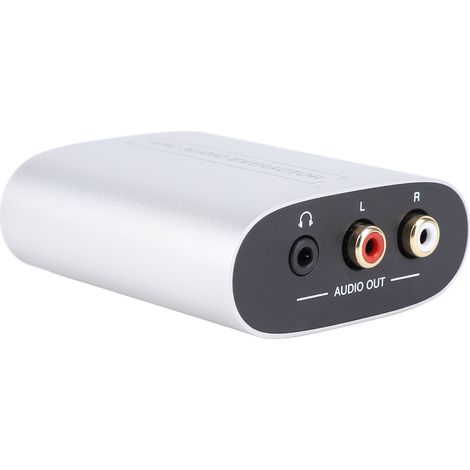 Extracteur de son HD, interface multimédia ARC vers prise jack 3,5 mm, ports AV LR, sortie stéréo analogique, convertisseur d'extraction de son (1/5)