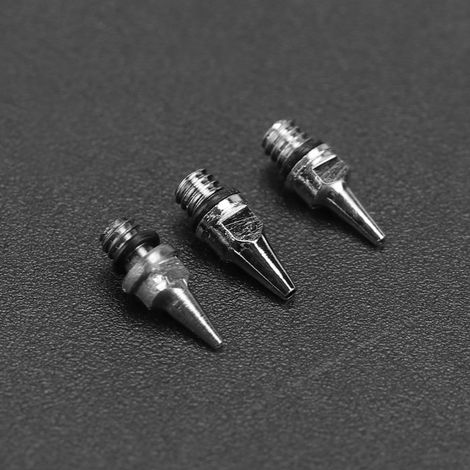 Ensemble de 3 buses d'aérographe en trois tailles : 0,2/0,3/0,5 mm. (1/5)