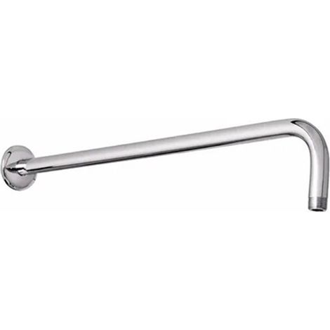 Bras de douche tubulaire de 50 m de longueur totale, diamètre 20 mm, en acier inoxydable chromé résistant à la rouille.