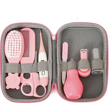 Ensemble de soins pour bébé, coupe-ongles, cuillère doseuse, thermomètre, aspirateur nasal, ensemble de 8 pièces (1/5)