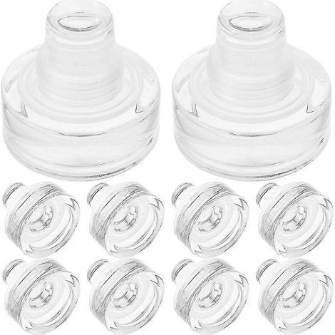 Lot de 10 bouchons en verre pour bouteilles de vin et de bière (1/3)