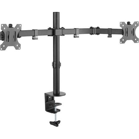 Techly ICA-LCD 582-D soporte de escritorio negro para dos monitores