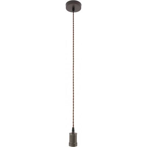 Cornice pensile a soffitto “Puja” con altezza regolabile E27 (220/240V) IP20 in metallo marrone