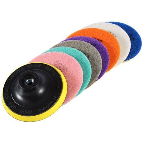 4"/100mm Diamantpolierscheibe für Granit, Marmor, Beton, Fliesen 50/100/300/800/1500/2000/3000 (1/4)