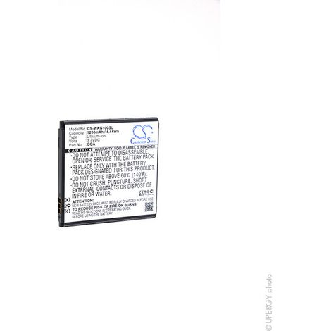 NX - Batterie téléphone, smartphone, GSM pour Wiko 3.7V 1200mAh - 2502GOA (1/4)