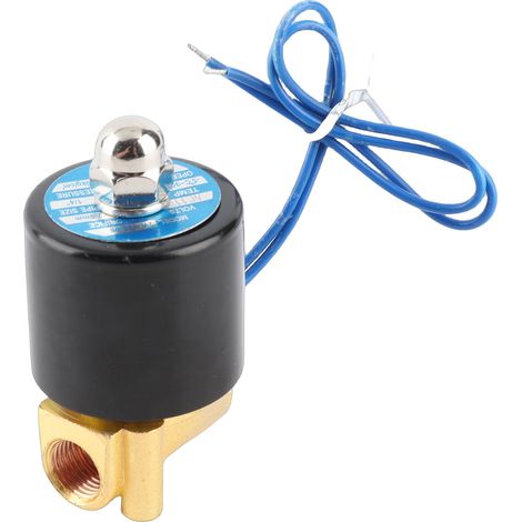 Électrovanne en laiton 2W025-08 G1/4" 110 V CA normalement fermée pour eau/air (1/5)