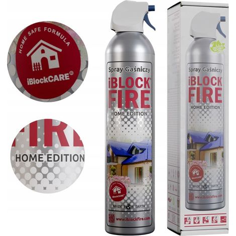 iBlockFIRE Home Edition SPRAY ESTINTORE BIO PER LA CASA EFFICACE PER: A B C F E