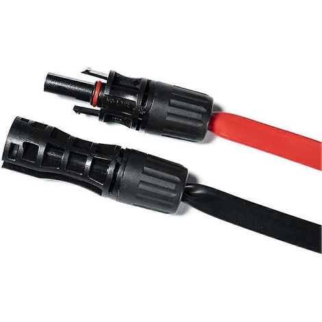 Adaptateur de connecteur pour panneau solaire, rallonge photovoltaïque coudée de 1 m -- (1/4)