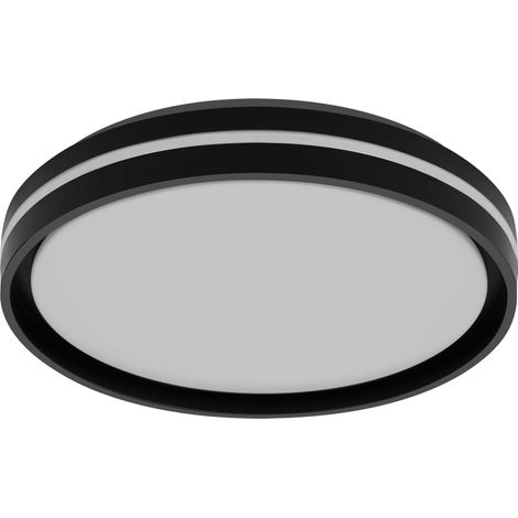 OSRAM Orbis Noemi Plafonnier LED 390mm, Noir, 3000K blanc chaud, 3 niveaux de gradation, Click-DIM, IP20