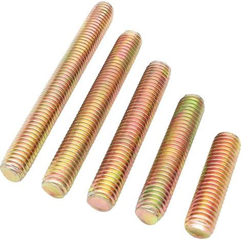10 Pièces Tige Filetée, Vis Filetée, M8 x 50 mm Tige Filetée Galvanisée Entièrement Fileté Tige, pour la Fixation D'assemblage (1/5)