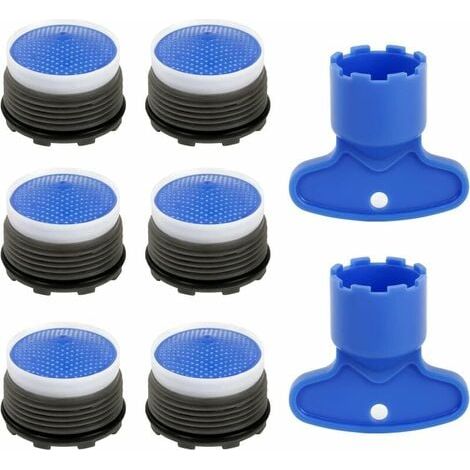 Juego de 6 aireadores para grifos, aireador para grifo M22, aireador ahorrador de agua para grifos mezcladores de fregaderos de cocina y baño. (1/5)