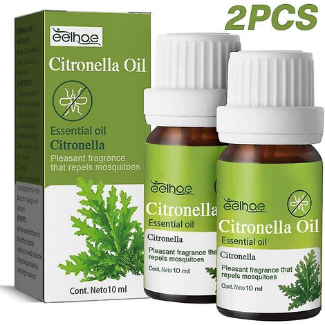 1/2 pièces Huile Essentielle de Citronnelle Anti-Moustiques Répulsif Insectes Naturel 100% Pur (1/5)