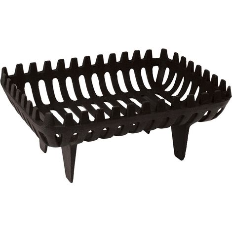 Cast Iron Log Coal Wood Basket Fireplace Fireside Accessory, Small (1/2)