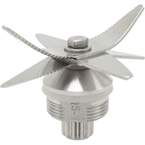 Presse-Agrumes - Lame En Acier Inoxydable - Pour Broyage De Glace Et Mixage - 6 Couteaux - Compatible Avec Blender Standard - Lot De 1 (1/4)