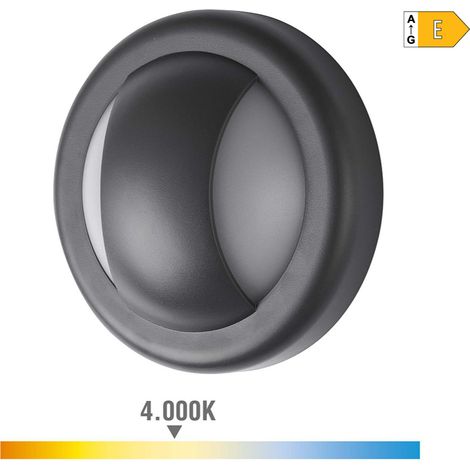 Aplique led 6w 250lm 4000k luz día ip65 ø14x5.7cm redondo EDM (1/4)