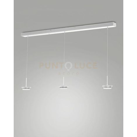 3805-48-102 MONTATURA BIANCA COMPLETA LINEARE CCT 2700K - 3000K - 4000K- 42W - 4530 lm 3 LCUI DIMMERABILE