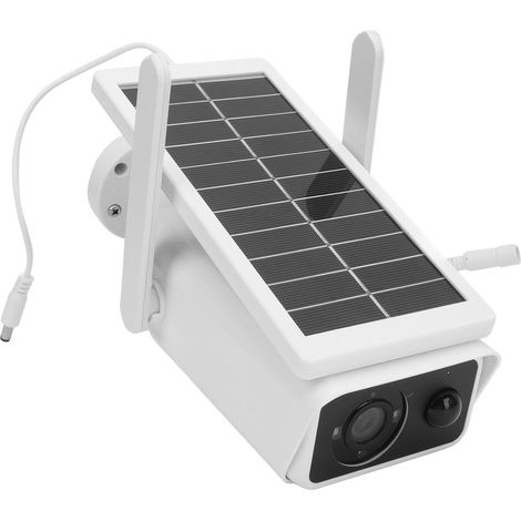 Caméra de sécurité domestique couleur avec vision nocturne, détection humaine, connexion à distance, rotation à 360°, étanchéité IP66, résolution 1080p HD, dialogue vocal, alimentation solaire extérie (1/5)
