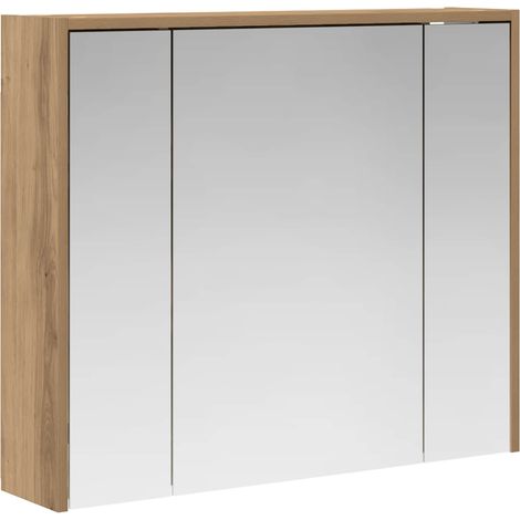 Maison Exclusive - Mobiletto per specchio da bagno Rovere Artigianale
