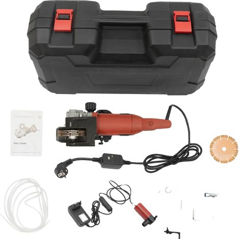 Machine de découpe de rainures murales, moteur de 4800W, vitesse de 6200tr/min, lame en alliage de diamant, profondeur réglable, largeur réglable (1/5)