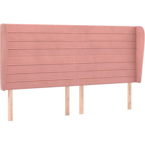 Maison Exclusive - Cabecero con orejas de terciopelo rosa 183x23x (1/5)