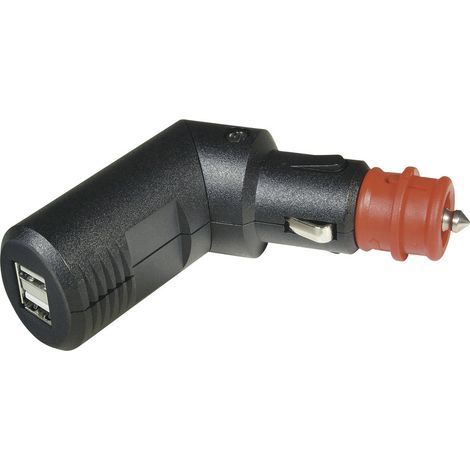 ProCar Winkelbarer 2fach USB Ladestecker Belastbarkeit Strom max.=5 A Passend für (Details) USB-A Ad (1/2)