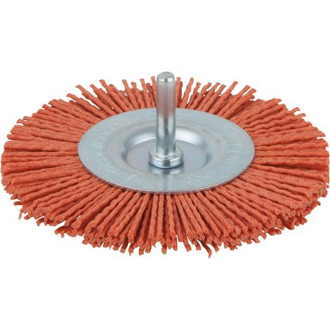 Wolfcraft - 1 Nylon-Scheibenbürste, 6 mm Rundschaft - 8477000 (1/2)