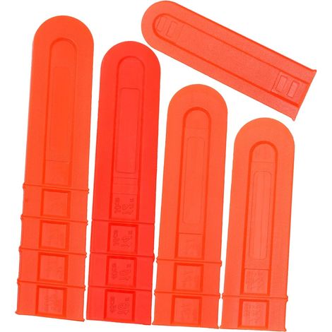Housse de Guide-chaîne de Tronçonneuse 5 Pièces 12/14/16/18/20 Pouces Plastique Rouge, Léger et Résistant aux Intempéries, Ensemble de 5 Pièces pour Guide-chaîne Couleur Aléatoire (1/5)