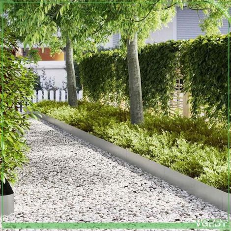 Bordure de jardin - ABI - Acier galvanisé - 20 pcs - 100 x 0,05 x 20 cm - Argent (1/5)