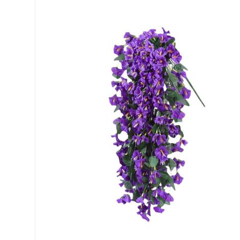 Fleur Artificielle - Fleur de Pétunia en Forme de Trompette - Décoration Murale pour Intérieur et Événements - 80 cm - Violet (1/5)