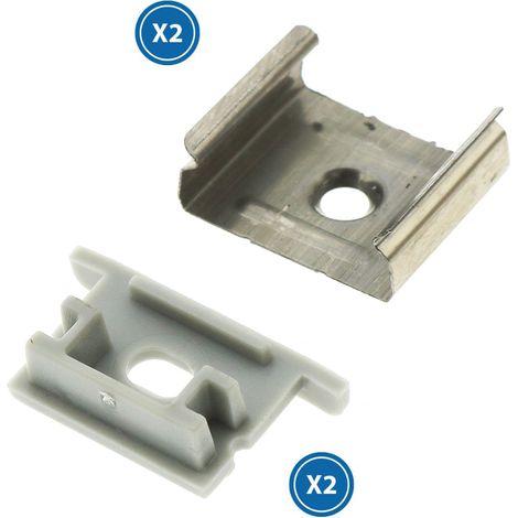 Pack 2 Chevilles et 2 agrafes pour Profil LM3763 - Ledme - LM3763A