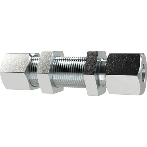Riegler Gerade Schottverschraubung, Rohr-Außen-Ø 25 mm, Stahl verzinkt (1/3)