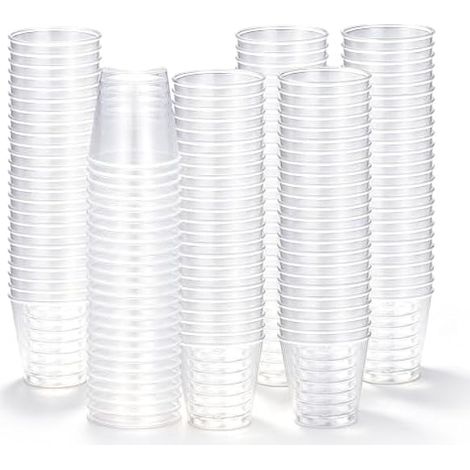 200 Pièces Verres à Shot Plastique 5cl/50ml, Shooter Transparent en PS Réutilisable, Verres à Liqueur Verrines pour Dégustations Fêtes événements Mariages (1/5)