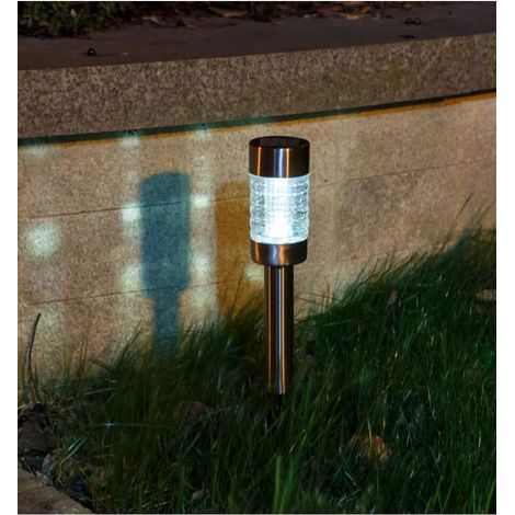 luce solare led da esterno eurogarden in vetro 6,2x6,2x41,5 cm