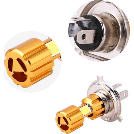H4 LED-Scheinwerferlampe 12V 18W H4 LED COB Motorradscheinwerferlampe Universal für Motorradscheinwerfer 6500K Weiß.