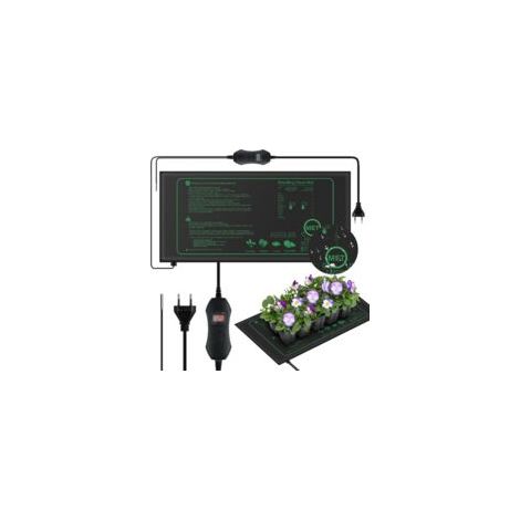 Tapis chauffant 50W avec thermostat et sonde NTC – Étanche IP67 pour semis et élevage de reptiles – 10 x 20,75 pouces (1/5)