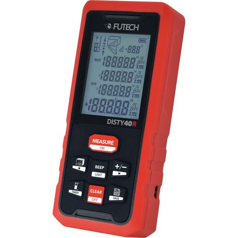 Télémètre laser DISTY 40 ROUGE 0,05 b.40m ± 2mm IP 54 FUTECH