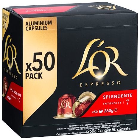 Capsules de café L'Or Espresso Splendente - Boîte de 50 (1/5)