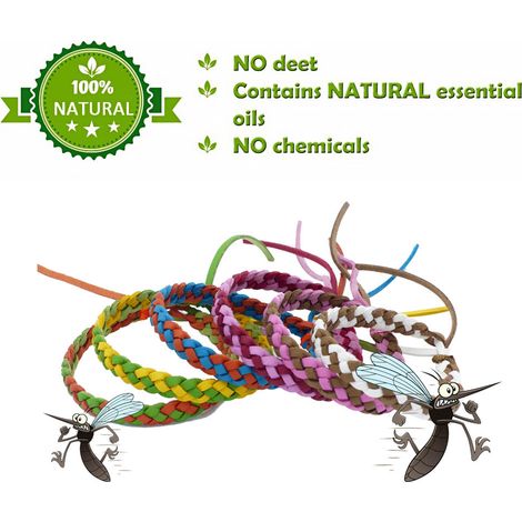 Bracelet anti-moustiques bicolore, confortable et doux, pour femmes et enfants (1/4)