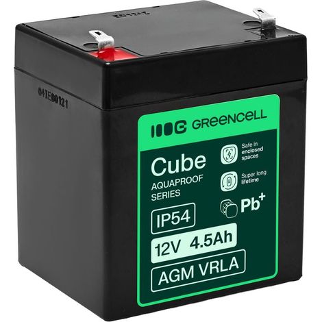 Green Cell Agm Vrla 12V 4.5Ah Maintenance-Free Battery (90X70X106Mm)