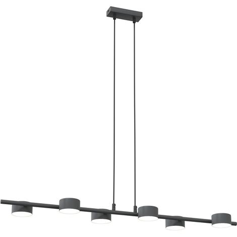 Lampadario Minimal Dis Pater Acciaio Nero 6 Luci Gx53 (1/5)