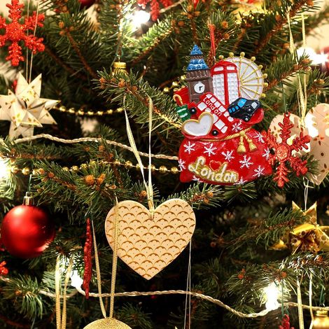 Décoration de Noël en résine, ornement pour sapin de Noël, figurine de Noël, décoration suspendue pour les fêtes de Noël, cadeaux de Noël (1/5)