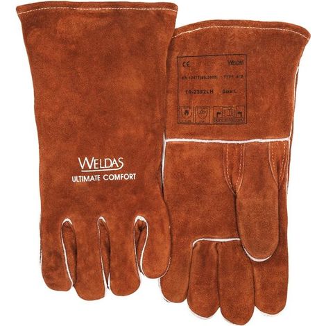 WELDAS Gants de soudeur taille XL (9,5) marron 5 paires ( 4702005005 )