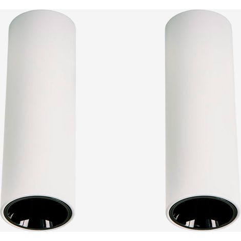 Pack de 2 apliques de techo LED de superficie redondos Ø5,7 cm para exterior en aluminio Luisiana SKLUM (1/5)