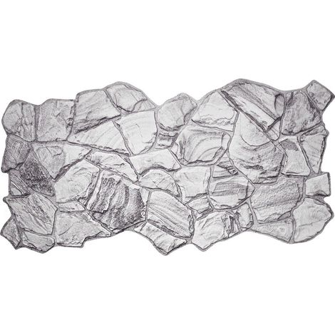 GRAFITE - Pannello finta pietra in PVC 98x50cm kit di 2 Pz 1 mq (1/4)