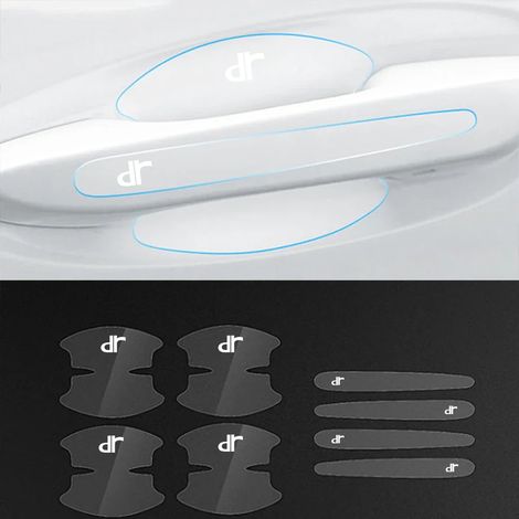 (8 pièces) 8 autocollants anti-rayures transparents pour poignées de portières de voiture, compatibles avec les modèles DR Motors 1.0 EV, 3.0, 4.0, 5.0, DR3, DR1 et DR4.-AOFU (1/4)