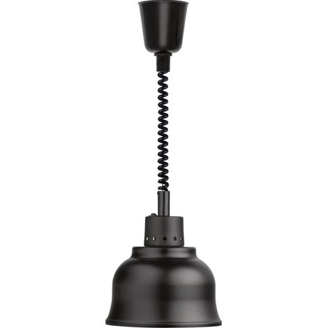 Lampe chauffante classique noire anodisée cordon extensible jusqu'à 175 centimètres - Pujadas