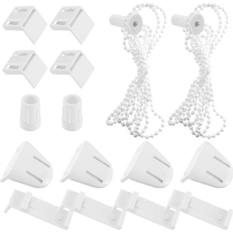 2 Sets Fixation pour Store Enrouleur, Raccord de Store à Rouleau, 17 mm Pièces de Rechange Embrayage Chaîne Accessoires de Store à Enrouleur, Store Fenêtre Enrouleur Chaînette Support