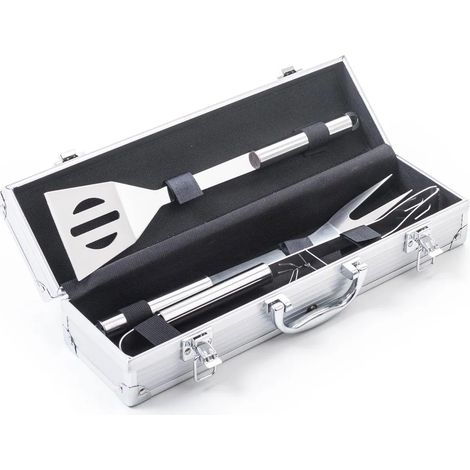 Ensemble de 3 ustensiles de barbecue G21, étui en aluminium (1/5)