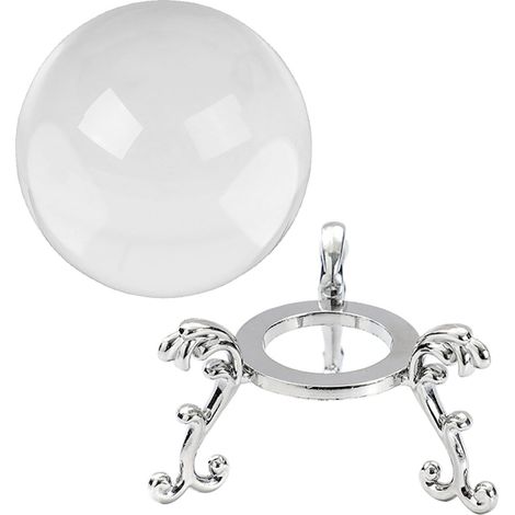de cristal transparente élégante et ronde avec support en (1/5)